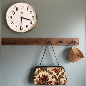 Vintage 1960s Floral Tapestry Frame Bag | Romantic European | Vendi Purse